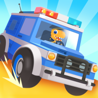 Dinosaur Police Car - for Kids